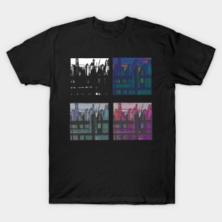 Liminal Space in Combined Colour Abstraction through 4 windows T-Shirt